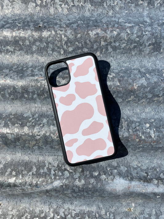 Country Phase Pink Cow Print Phone Case