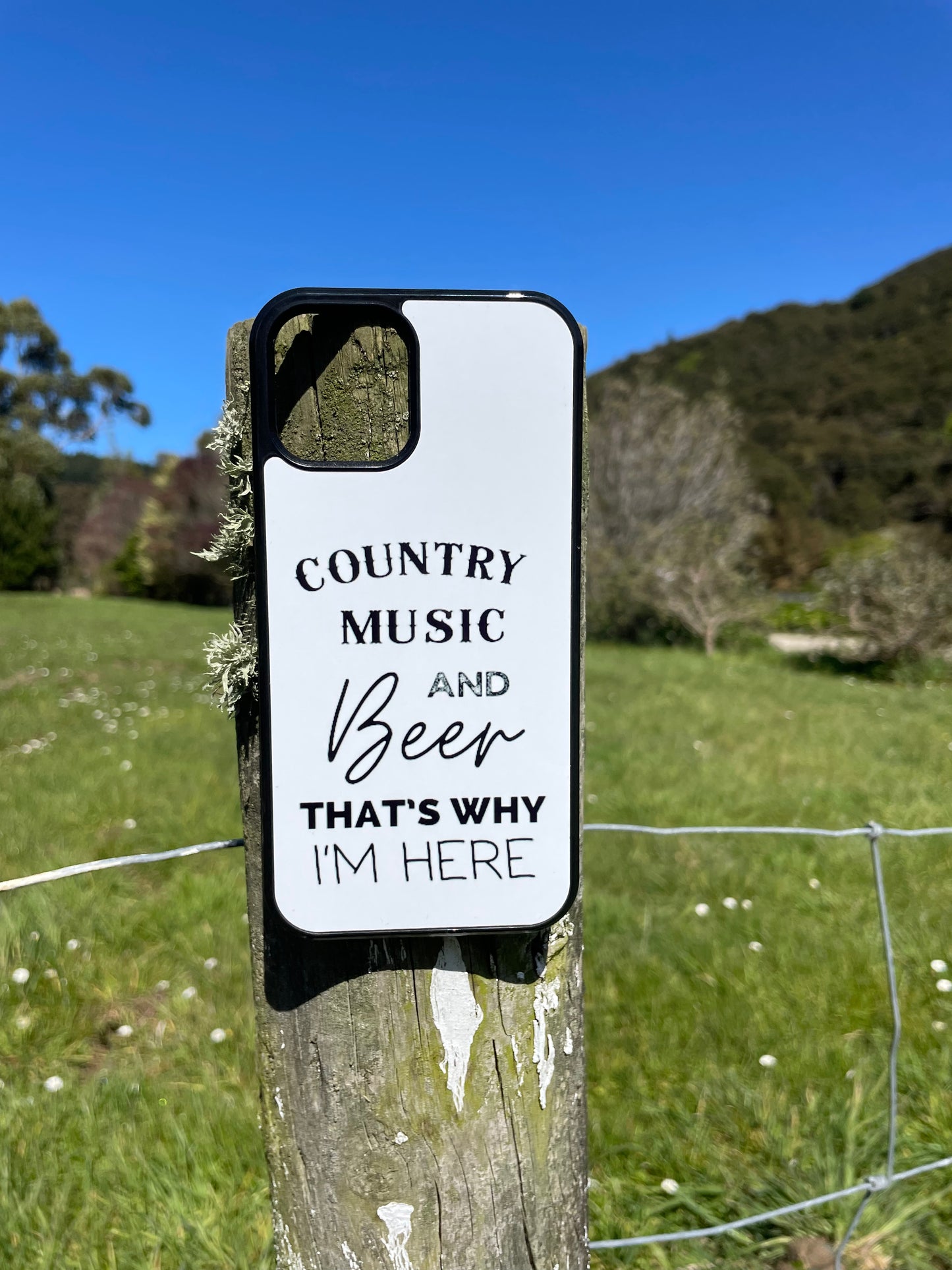 Country Phase 'Country Music And Beer That's Why I'm Here' Phone Case