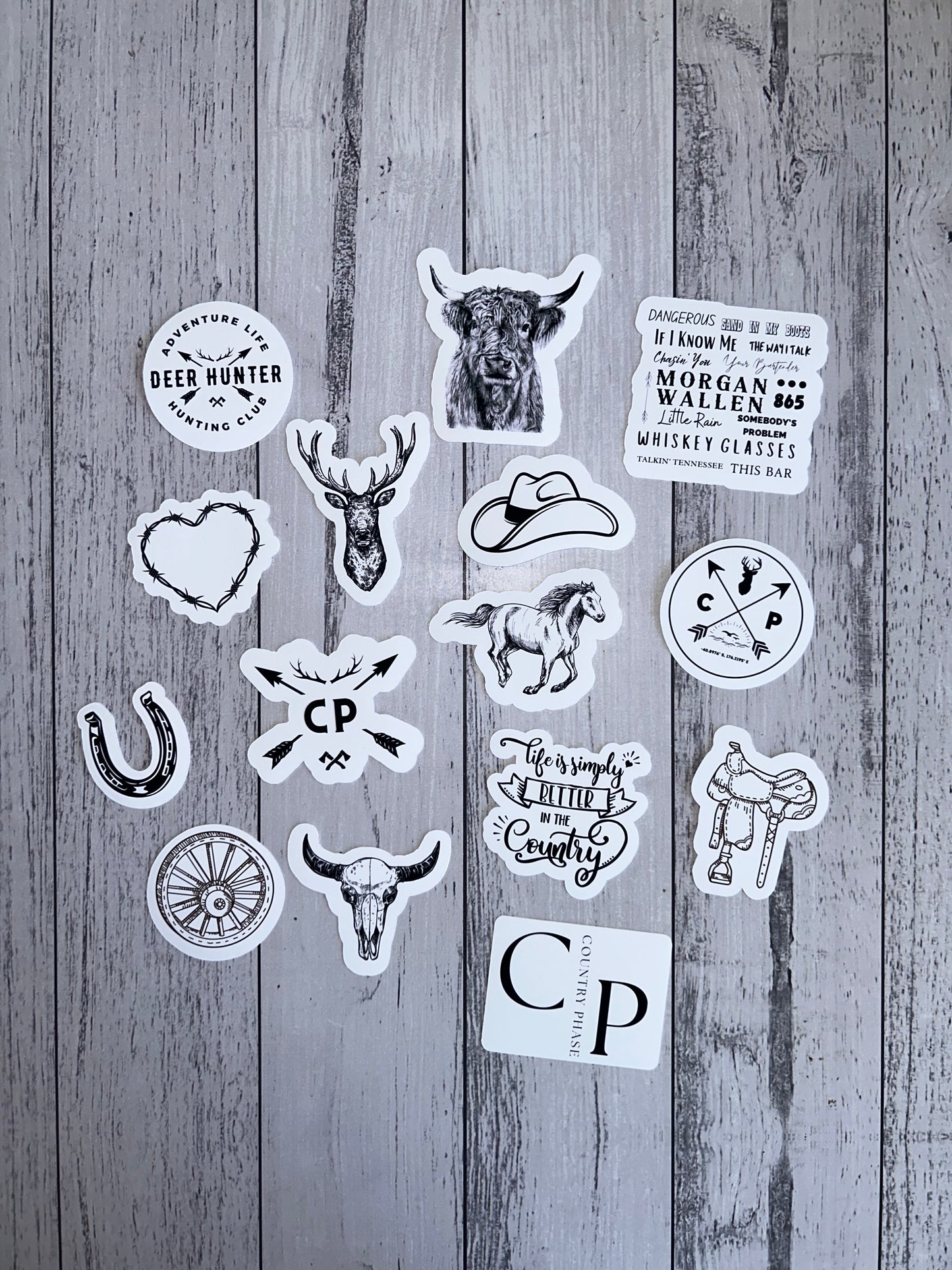 SALE- 20 Mystery Country Phase Stickers