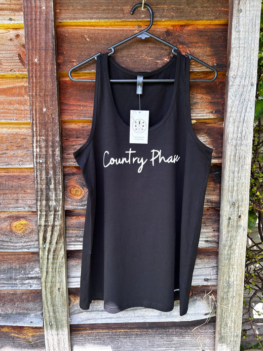 Country Phase Women's Black Simple Singlet
