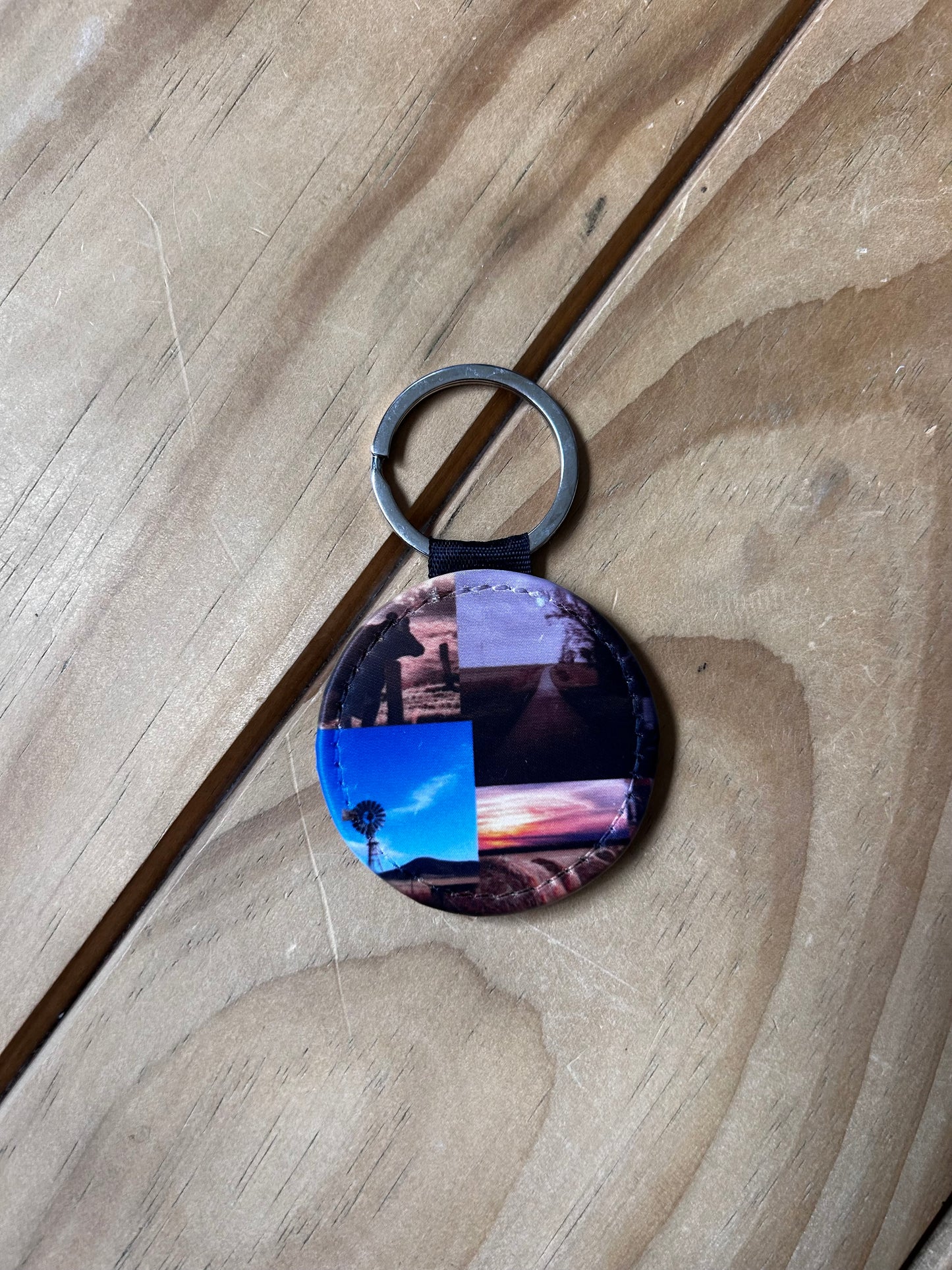 Country Phase Collage Keyring
