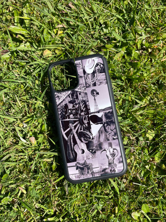 Country Phase Black/White Collage Phone Case