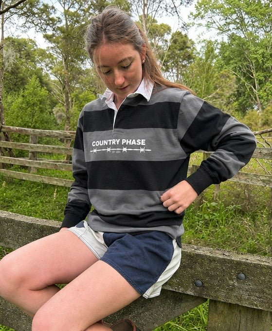 Country Phase Barbwire Rugby Jersey (Black/Shadow)
