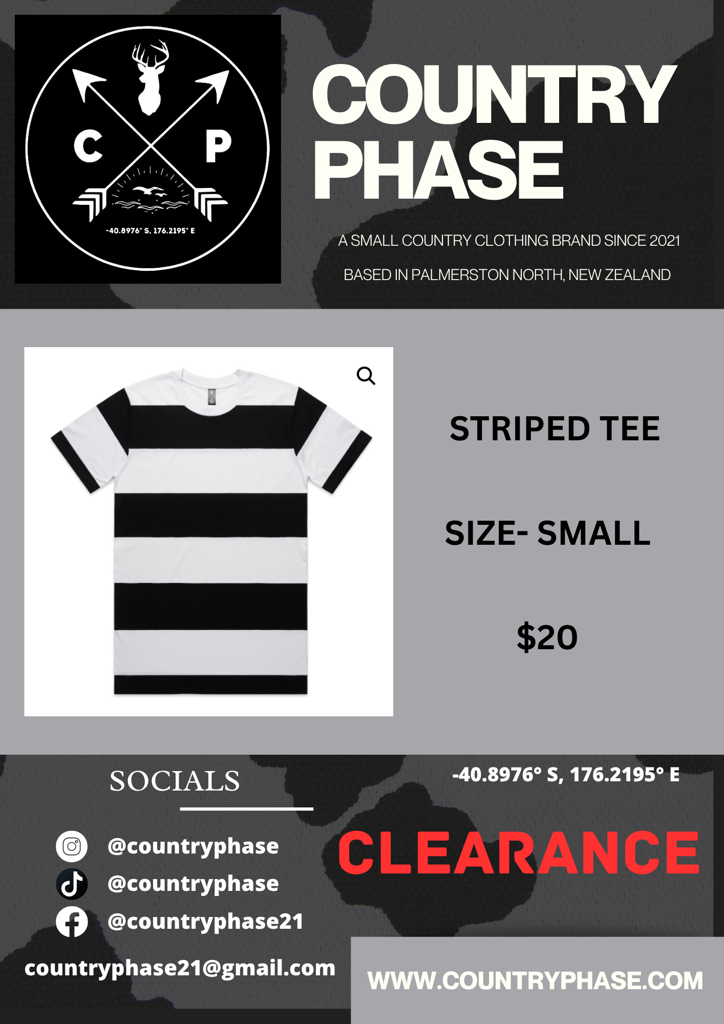 COUNTRY PHASE CLEARANCE -  striped tee