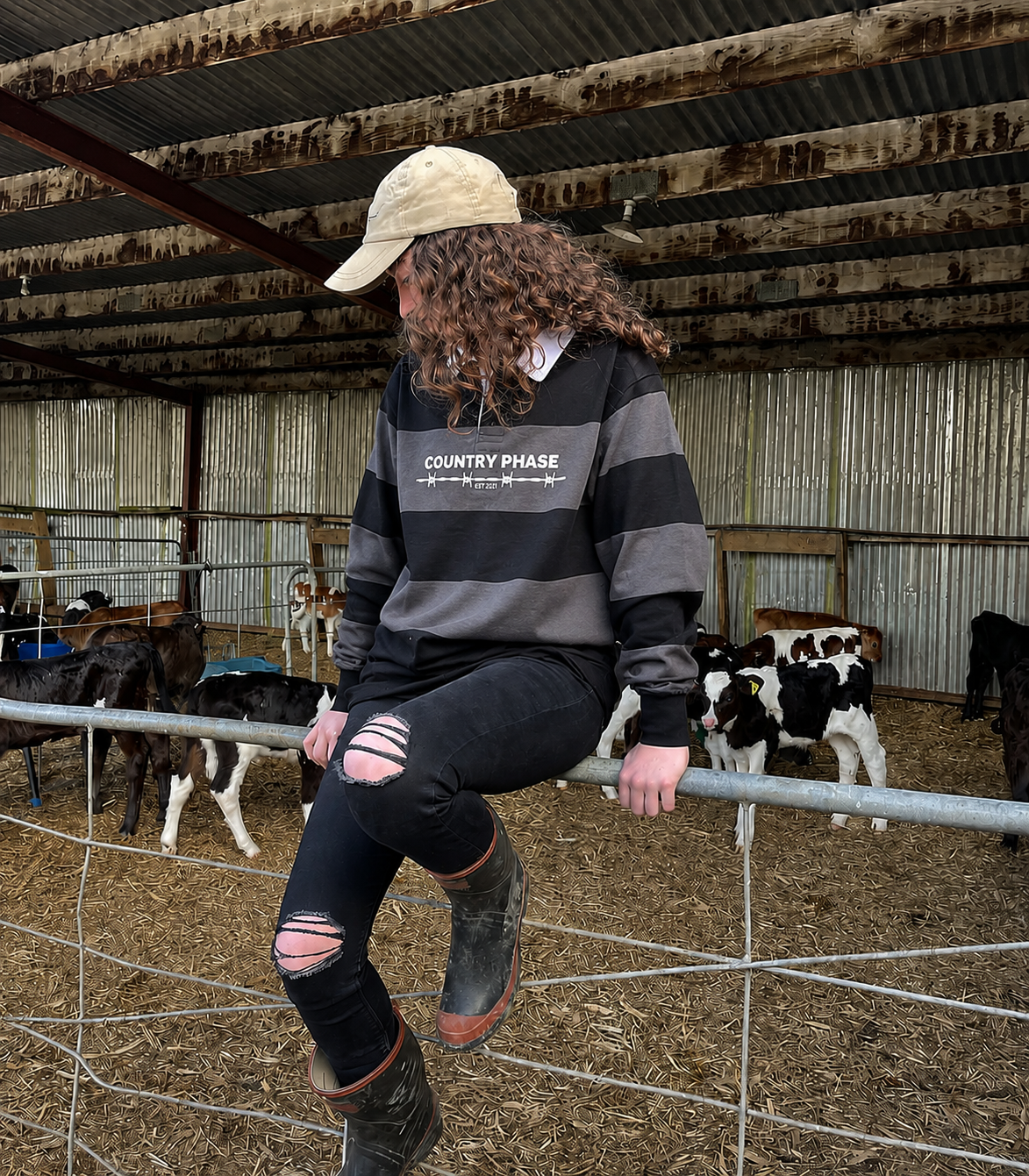 Country Phase Barbwire Rugby Jersey (Black/Shadow)