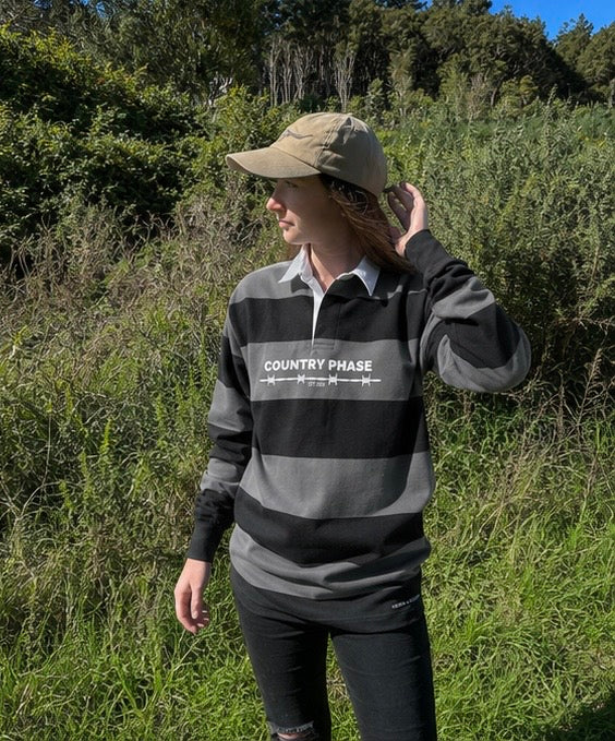 Country Phase Barbwire Rugby Jersey (Black/Shadow)