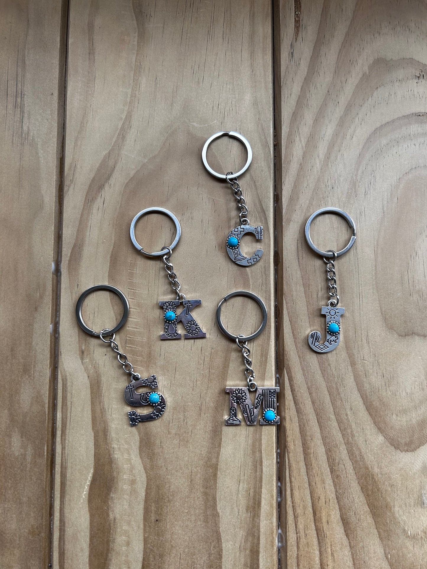 Country Phase Letter Keyrings