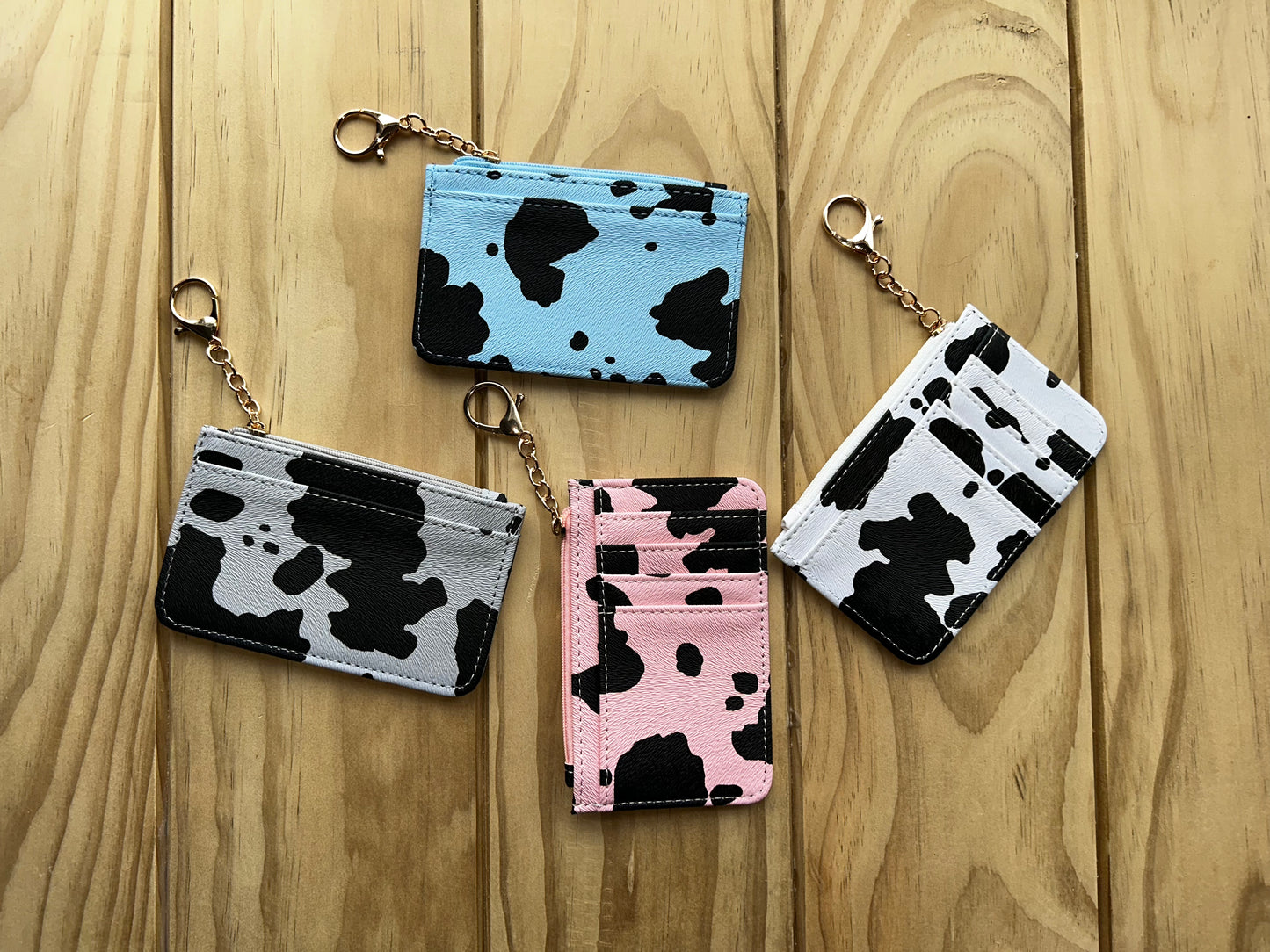 Country Phase Cow Print Card Holder Wallet